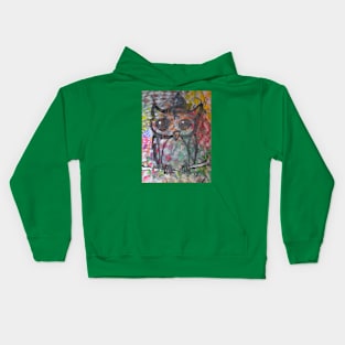 the abstract owl - 1 Kids Hoodie